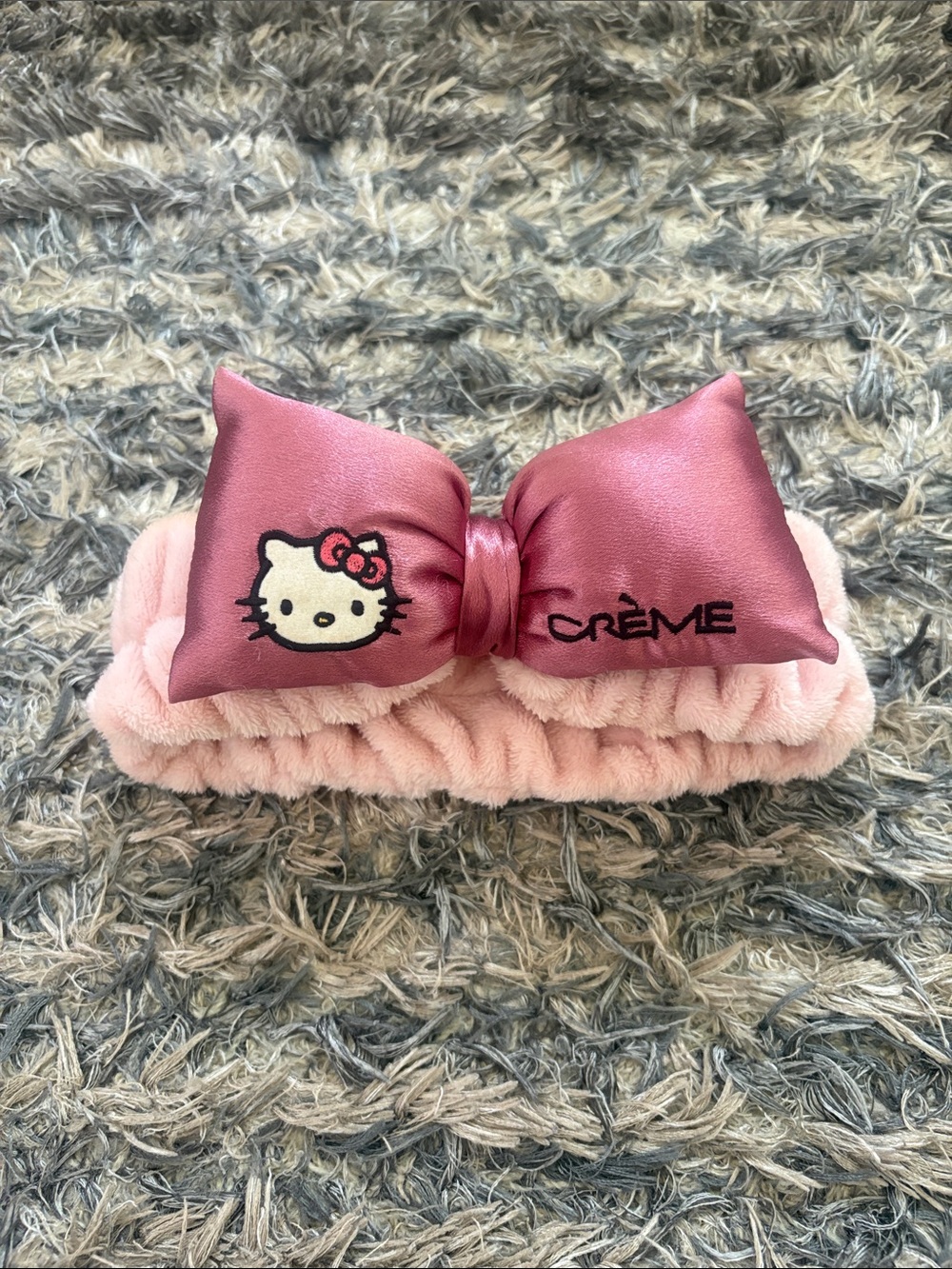 The Crème Shop x Hello Kitty Plush Spa Headband with Signature Satin Bow